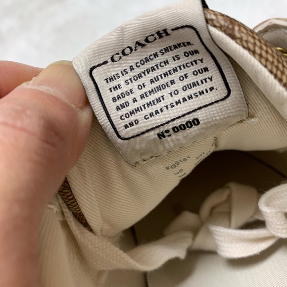 COACH Signature Star Sneaker Khaki/Gold - Picture 4 of 8